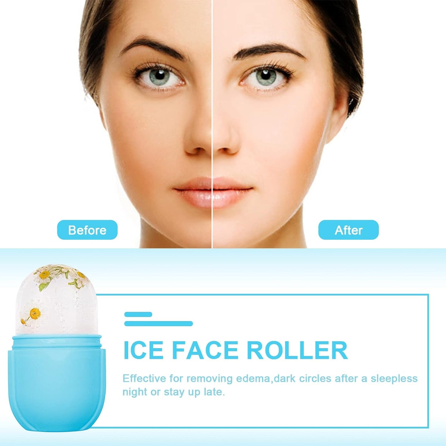 Ice Roller for Face and Eye (This bundle contains 2 items)