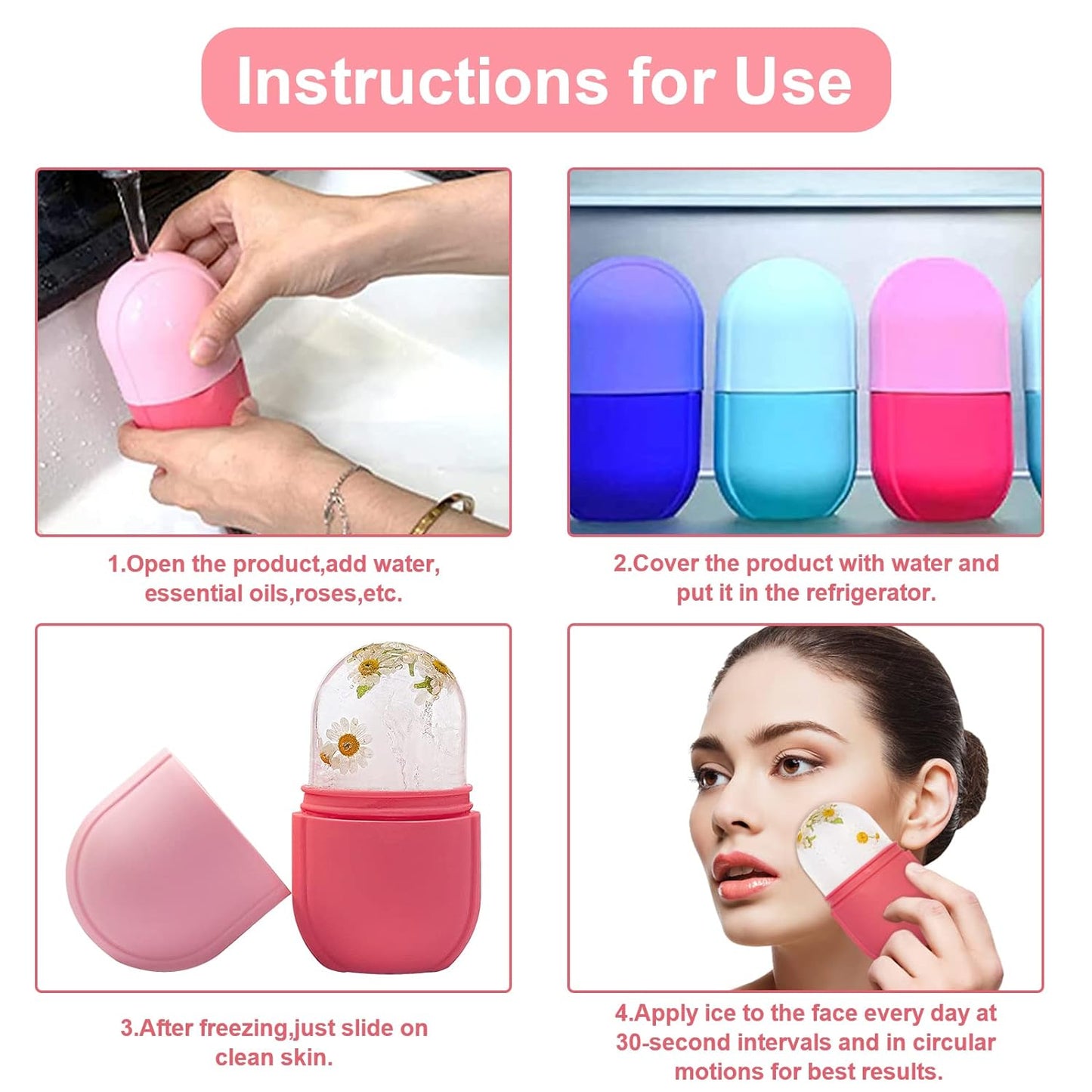 Ice Roller for Face and Eye (This bundle contains 2 items)